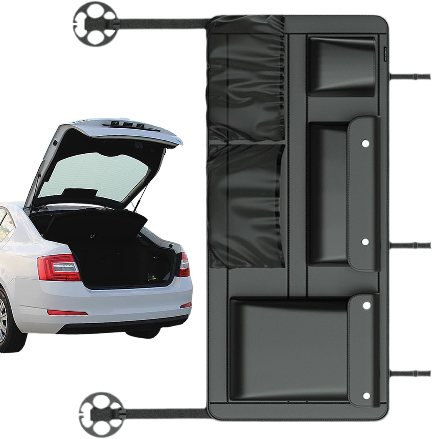 Car Trunk Storage  Large Capacity Car Organization  Vehicle Cargo Holder Seat Storage Bag – for Grocery Cargo Gear Tool Travel Camping Shopping Long