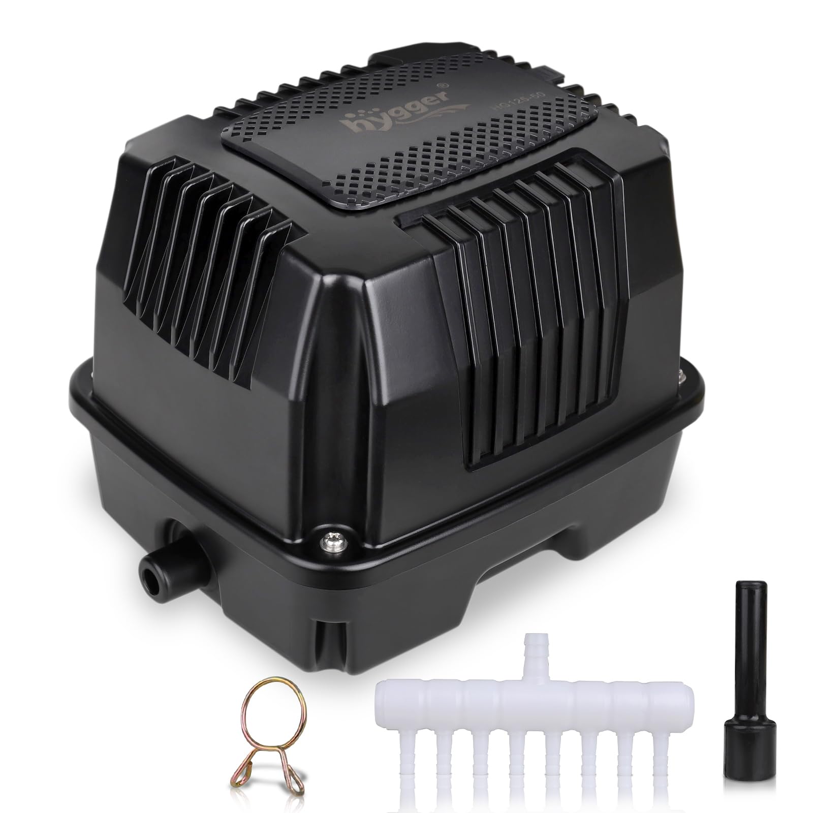 hygger Pond Aerator Pond Air Pump Linear Powerful Quiet Commercial Tank Air Pump for Koi Pond Aeration Waste Treatment Septic Fish Farm Hydroponic Aquariums Seafood Restaurant