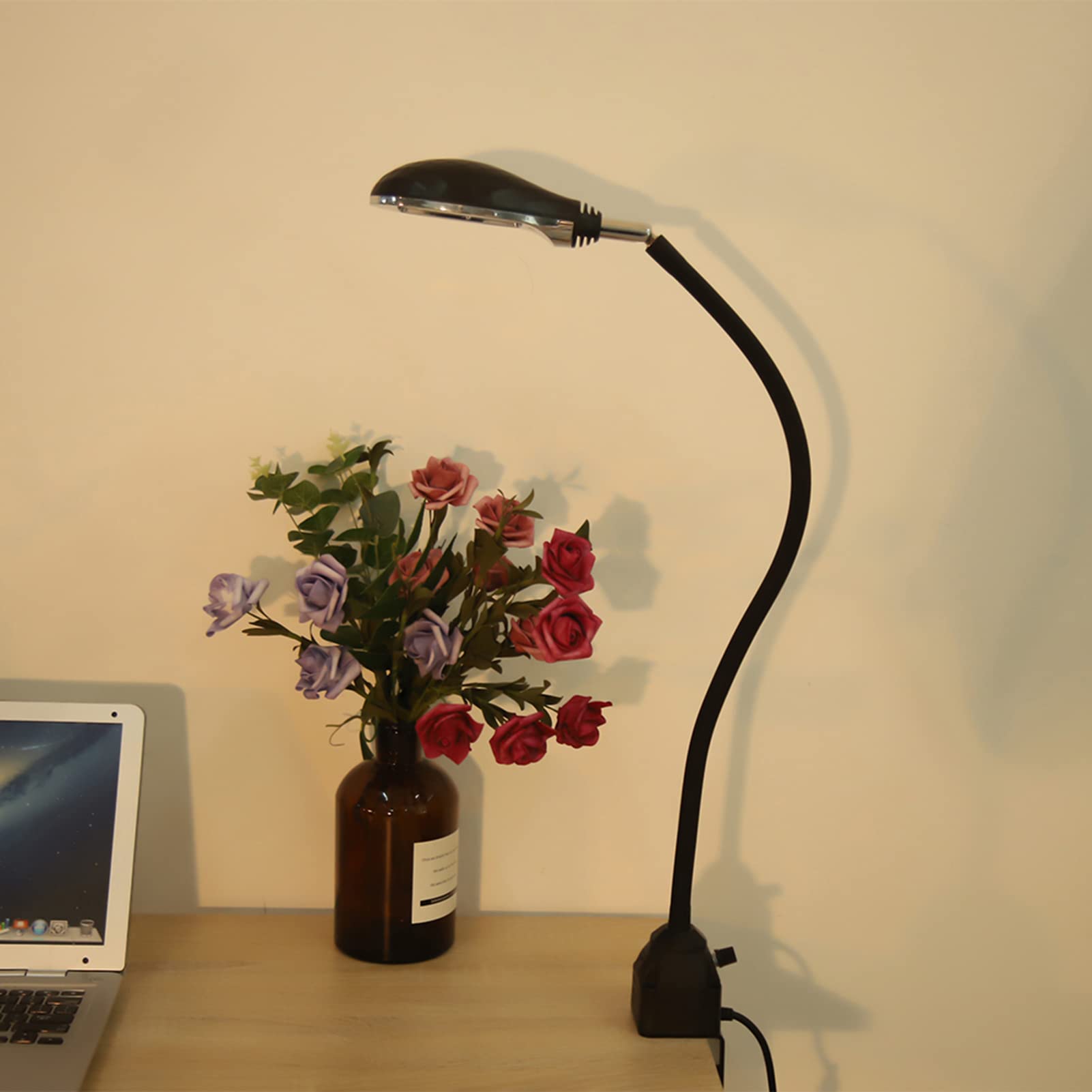 SEAFRONT Lampe à Coudre LED pour Machine à Coudre, Lampe de Travail Flexible, Lampe à Col de Cygne 8 W, Lampe de Travail Industrielle pour Machine à Coudre, 50 LED, Lumière Réglable