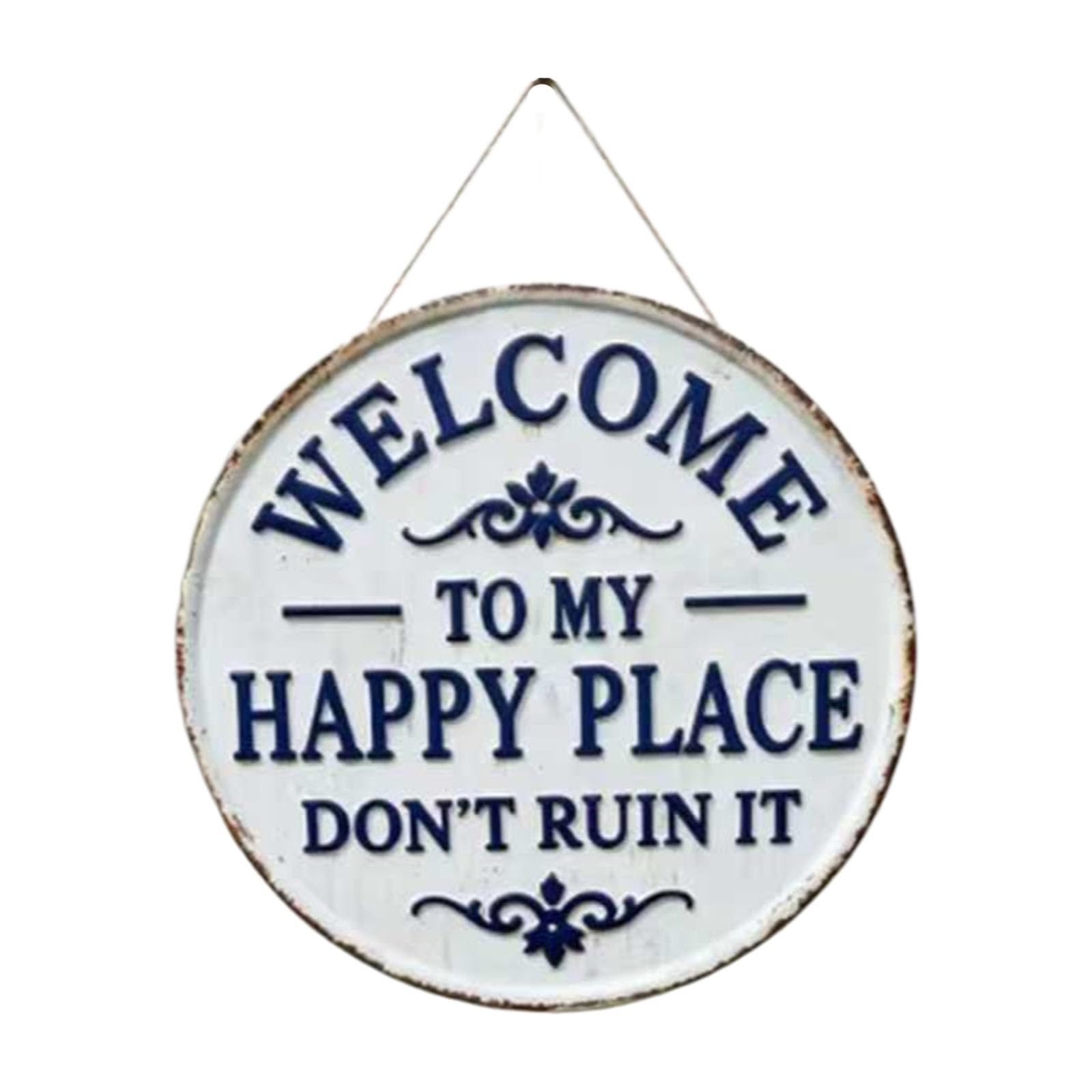 Our Fave Multicolor Welcome To Happy Place Iron Wall For Front Door Home Decor Welcome Sign For Front Door