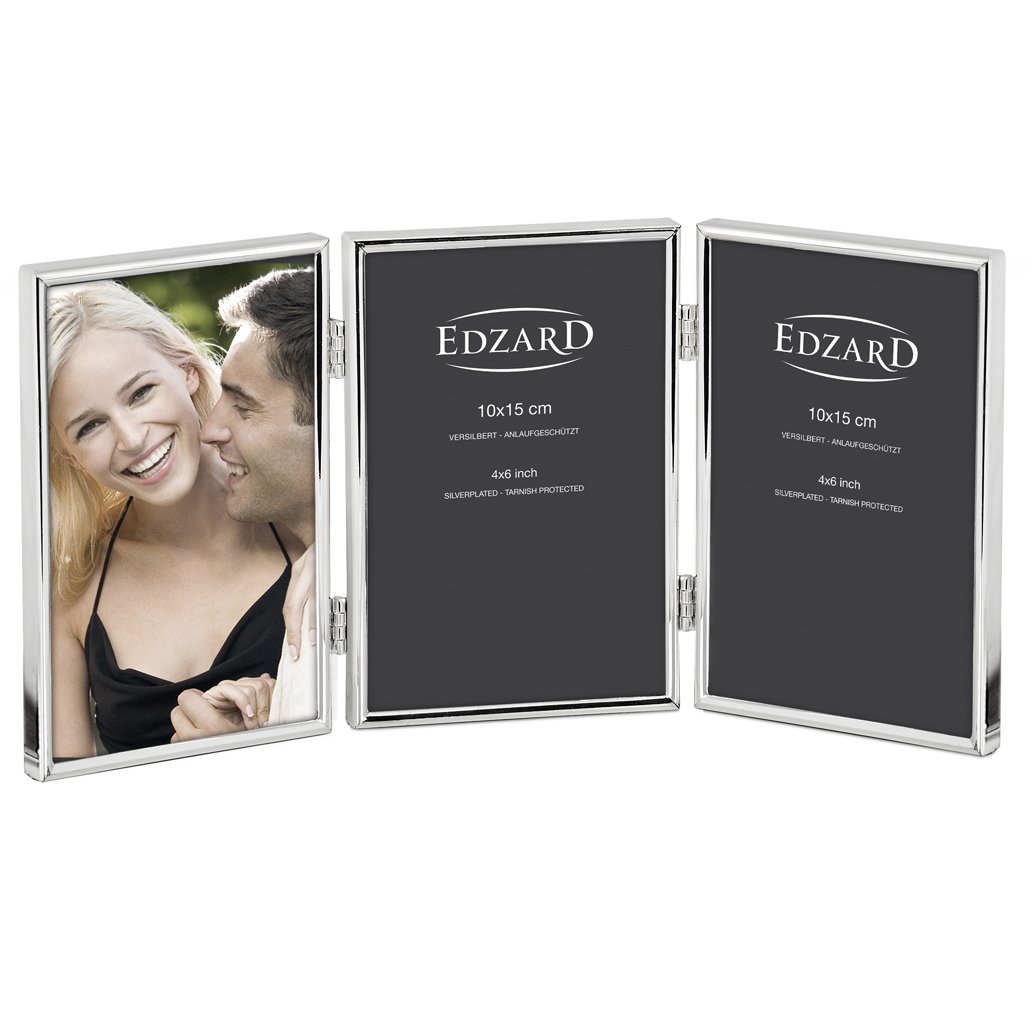 EDZARD Cornice tripla Collage Genua (3 foto 10x15 cm) placcata argento
