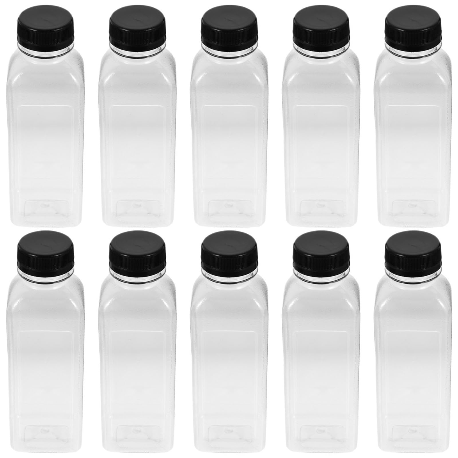 EnxJire Plastic Juice Bottles 25pcs 350ml Empty Clear Plastic Juice Bottles With Caps Reusable Water Beverage Milk Storage Bottle Juicing Smoothie for Kitchen
