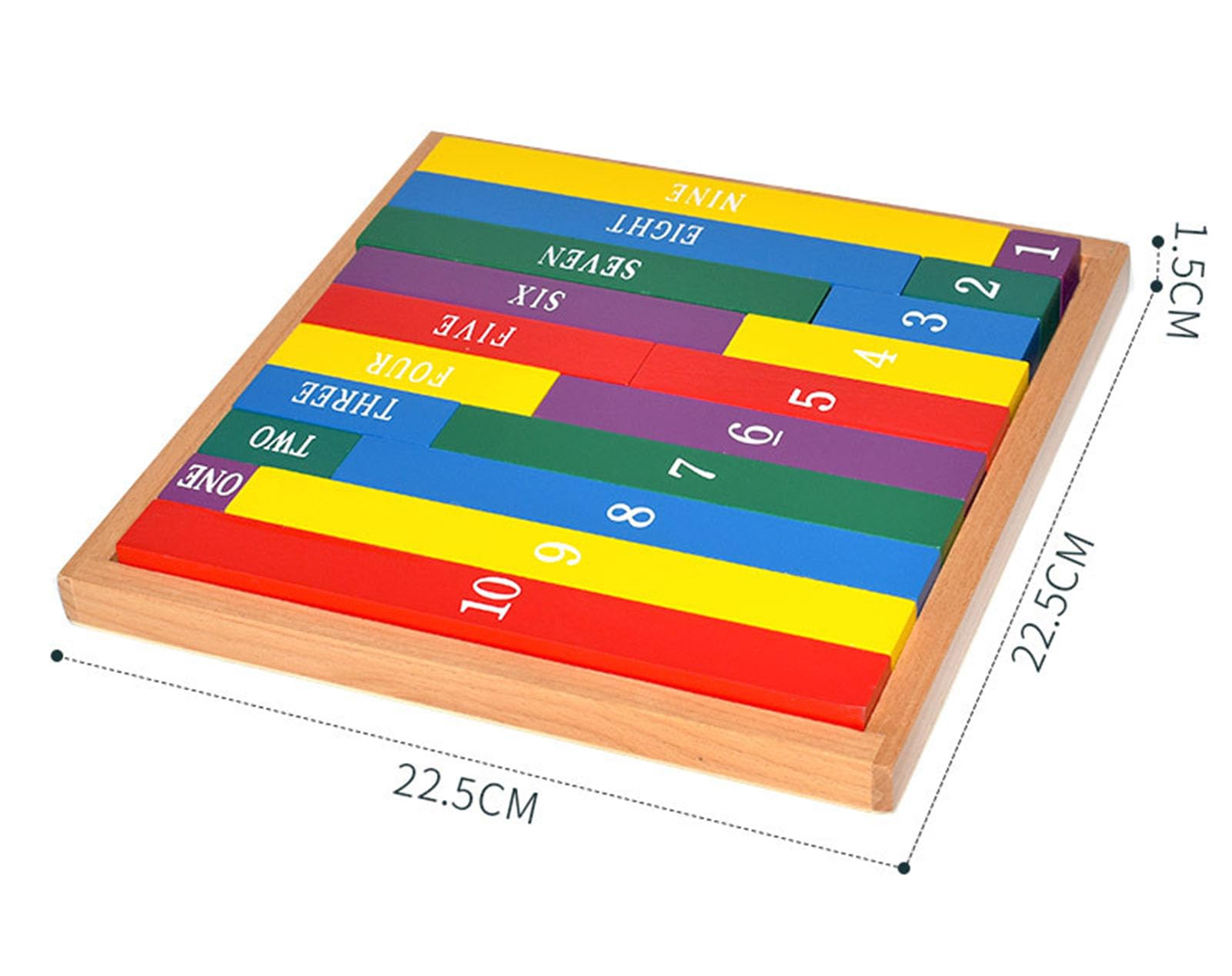 Bastoncini Numerici Montessori, Bastoncini di Legno Colorati per Contare | Manipolativo Matematico, Giocattolo per Imparare a Contare, Strumento Didattico Montessori