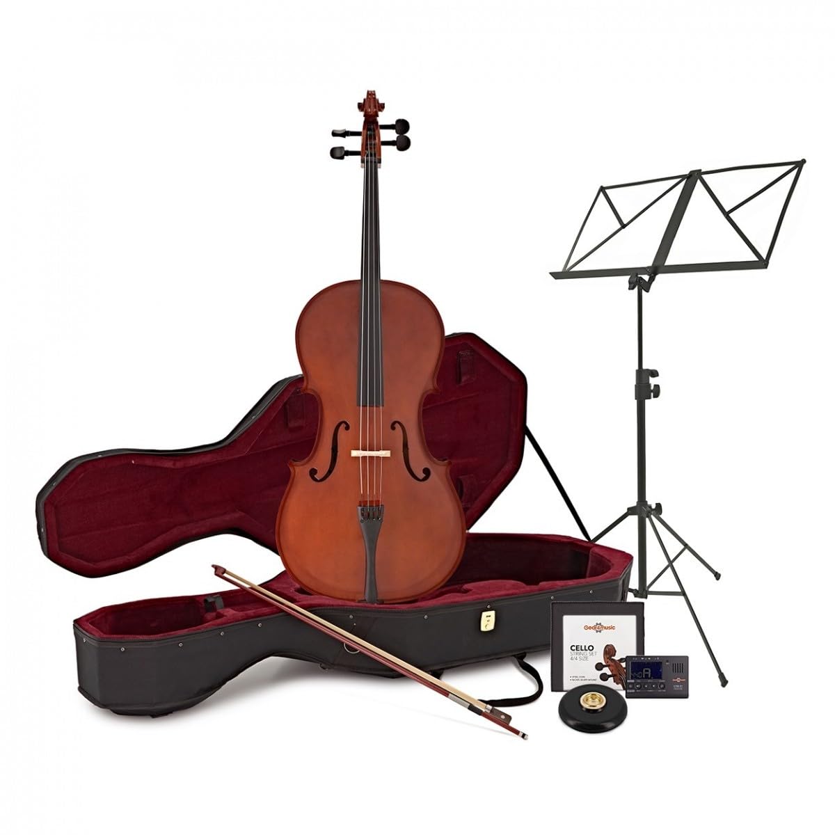 4/4-Violoncello mit Koffer und Anfängerpaket