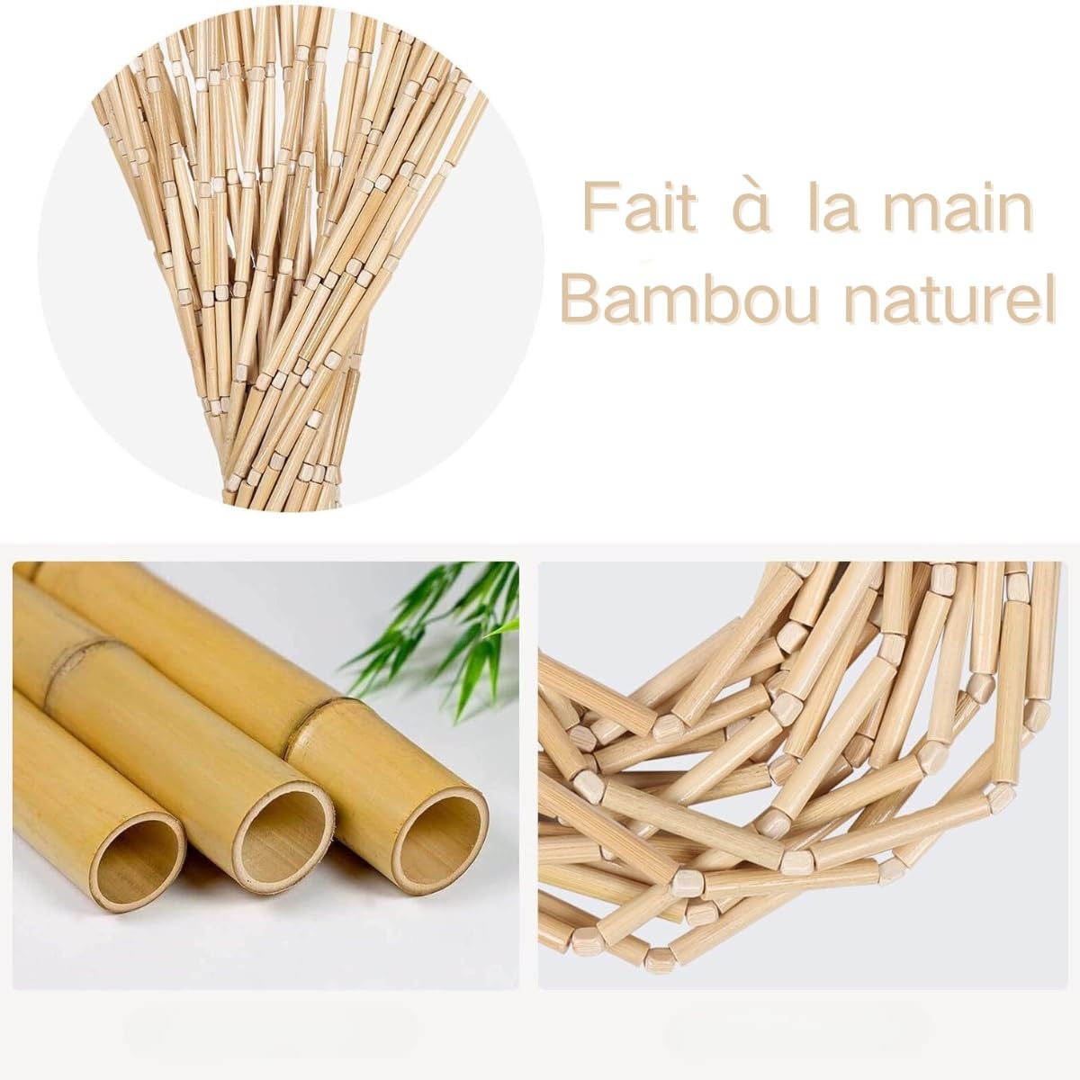 Rideau De Porte En Perles De Bois Naturel Et De Bambou 70x180cm 90x200cm 100x200cm 120x200cm Fait À La Main Perles De Bambou Et De Bois, Pour Chambre Balcon Diviseur Décoratif(Natural,120x200cm)
