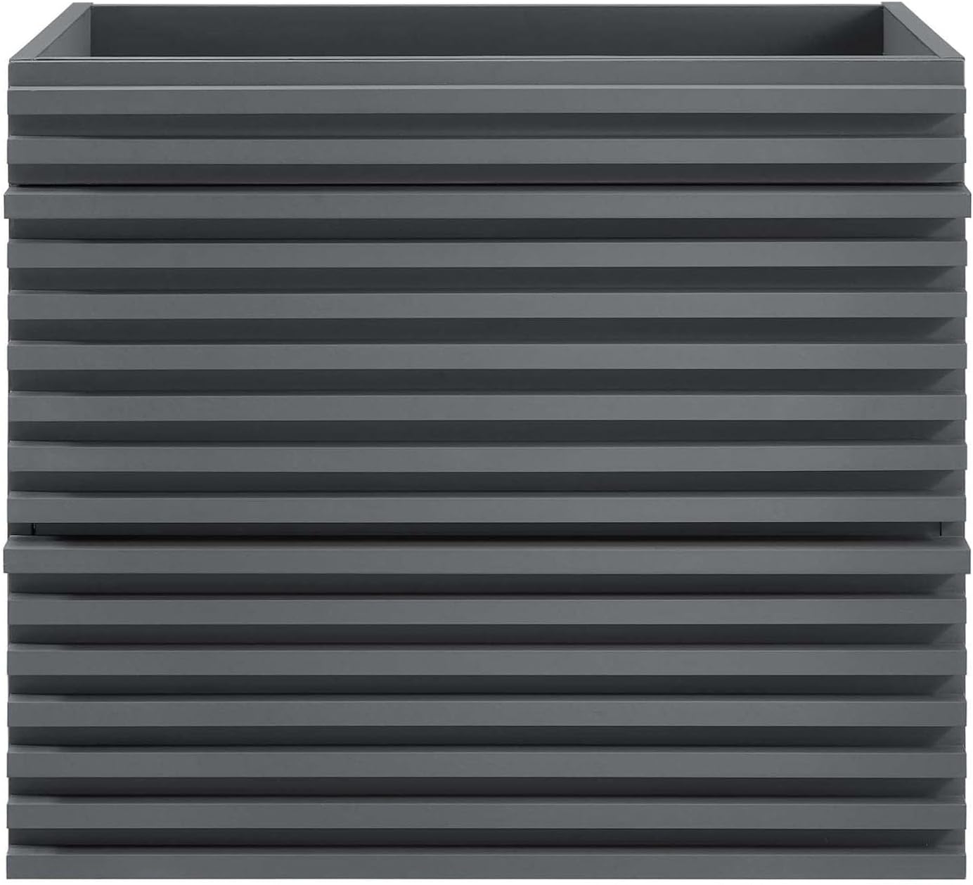 Modway Render 23.5" MDF Wood Wall-Mount Bathroom Vanity Cabinet in Gray