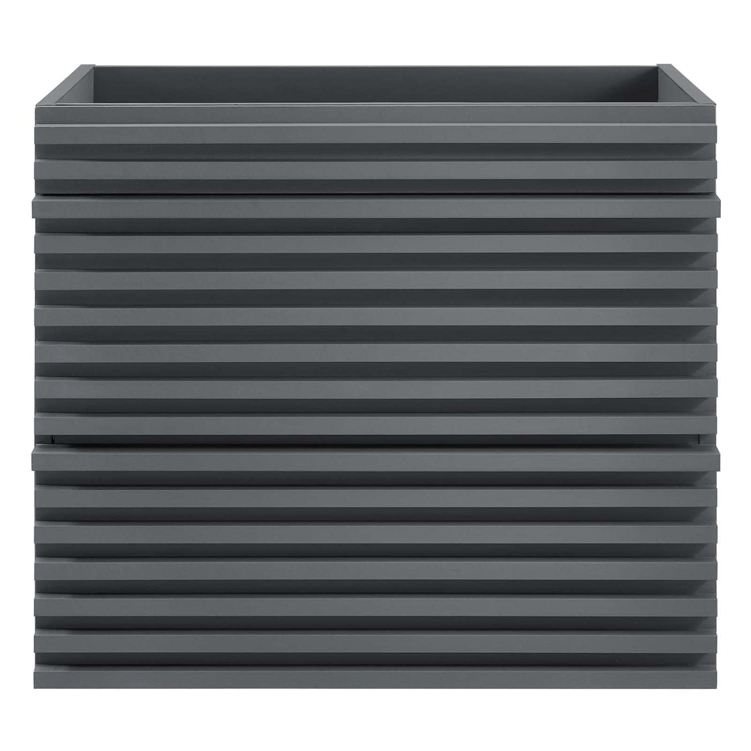Modway Render 23.5" MDF Wood Wall-Mount Bathroom Vanity Cabinet in Gray Grey