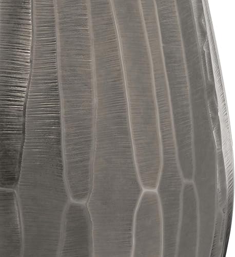 Miniatura 43 de SIMPLIHOME Morris - Mesa auxiliar de metal de aluminio fundido de 17 pulgadas de ancho en plata antigua, mesa de acento industrial con acabado en