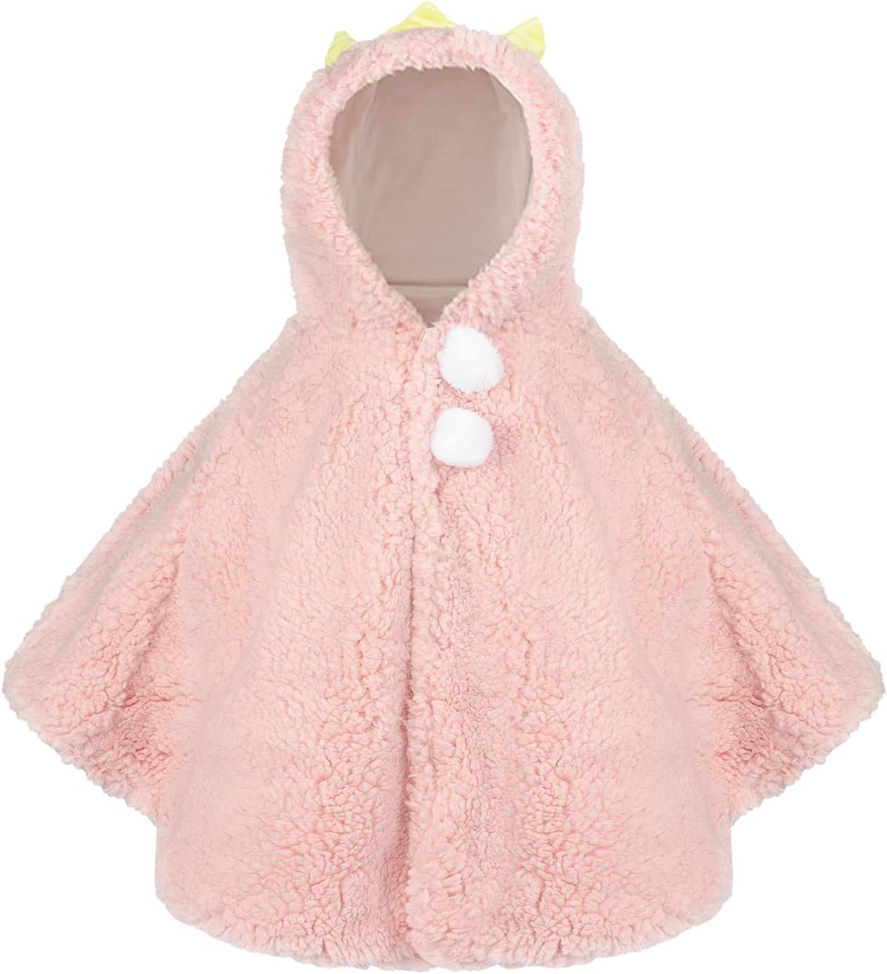 SIQITECHNO Baby Toddler Hooded Poncho Cape Cute Fleece Shawl Jacket Cloak Fuzzy Hoodie Coat Outwear for 1-3 Year Boys Girls