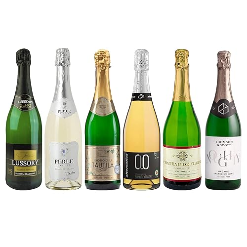 Muestra de Espumosos sin Alcohol (0.0%) (6 botellas) Noughty Sparkling Chardonnay Alemania, Lussory Brut España, Tautila Esp Blanco España, Chateau