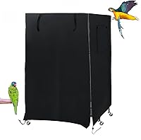 COHYVER X-Large Bird Cage Cover for Night - Universal Yaheetech Fit, 420D Breathable Fabric, Zippers, Vents for Parrots, Parakeets (38x23x51")