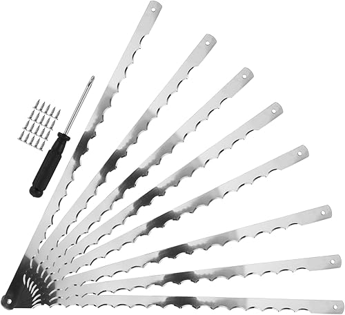 1 juego de cuchillos de acero inoxidable para cortar pan, cuchillas dentadas con tornillos y destornillador para corte eficiente, cocina, panadería,