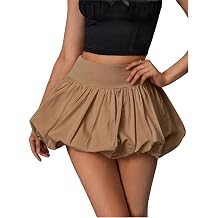 Verdusa Womens Bubble Skirt Elastic Waist Puffy Skorts Y2k Mini Skirts