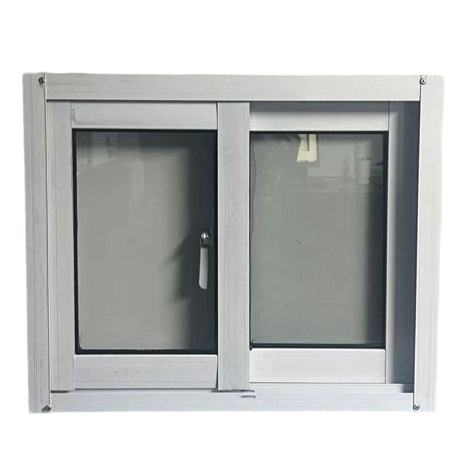 Wtjdccy One Color Sliding Mobile Home Windows, 4Mm Thickened Glass Small Basement Window With Alloy Lock And Drainage Holes, Suitable For Shed, Bathroom, Basement(60X60cm/24X24in)