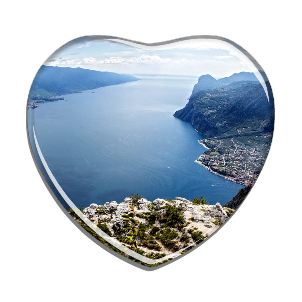 Hqiyaols Souvenir Italy Trento Refrigerator Magnet Heart-shaped Crystal Fridge Magnet Sticker Travel Gift Collection Souvenir