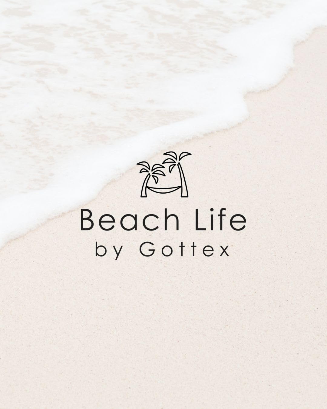 Gottex Beach Life - Falda envolvente para mujer con dobladillo con flecos, color negro y marfil