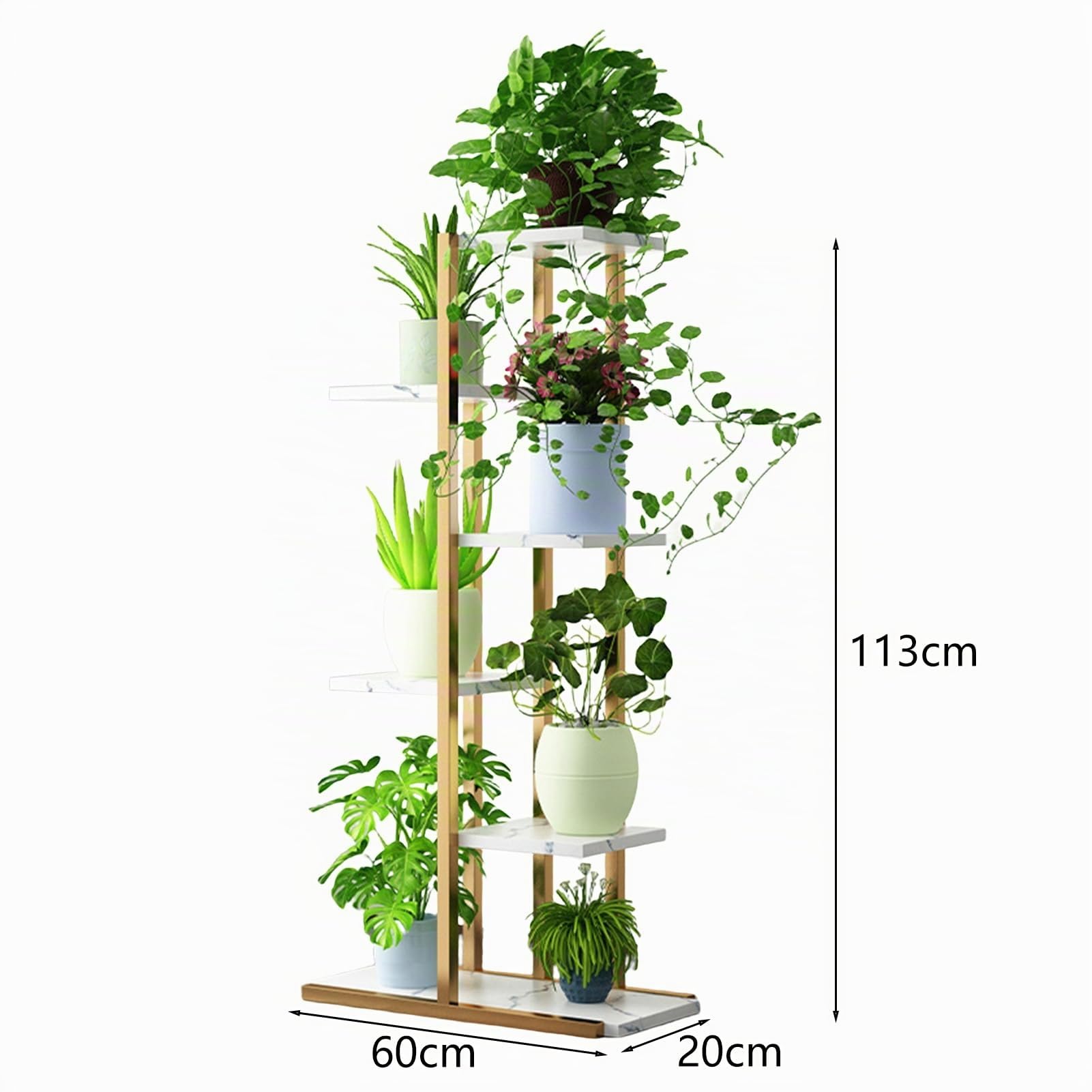 Reheyre 1 lot de supports pour plantes d'intérieur et d'extérieur, 6 niveaux, étagère pour plantes de jardin, support en métal pour pots de fleurs, étagères à fleurs multi-niveaux (livraison