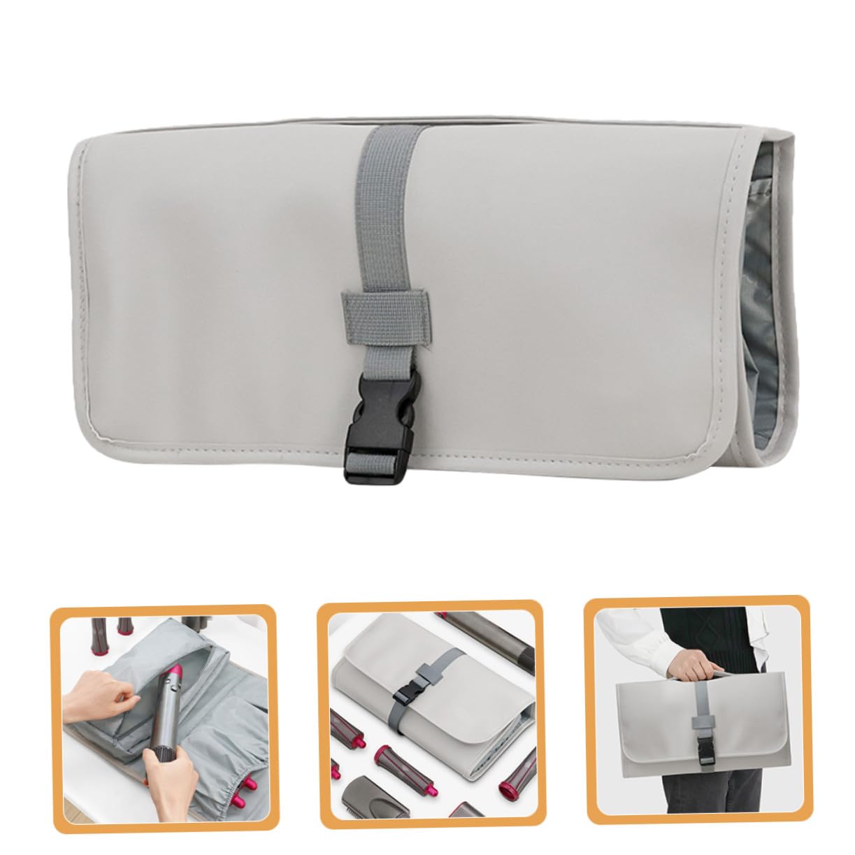 Alipis Bolsa Portátil para Almacenamiento y Protección de Rizadores y Secadores de Cabello Multifuncional y Duradera para Viajes y Cuidado Personal