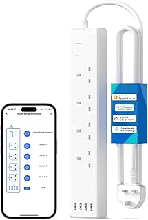 Meross Smart Power Strip, Smart Extension Lead with 20W USB 