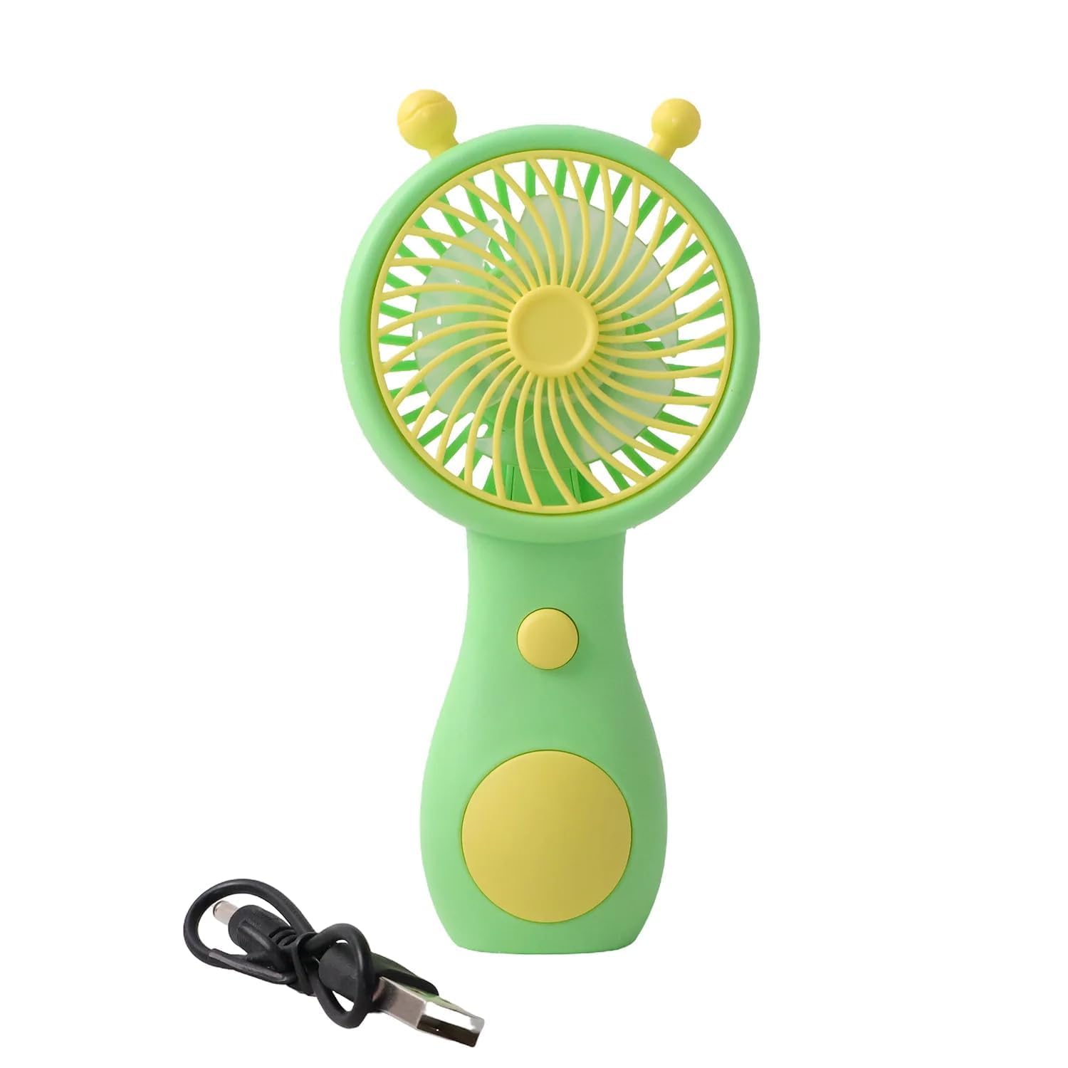 Portable Mini Handheld Fan Rechargeable USB Personal Cooling Fan | 3 Speed Silent Battery Operated Fan | Cute Cartoon Hand Fan for Kids, Women, Travel, Office, Outdoor, Camping & Home-image-47