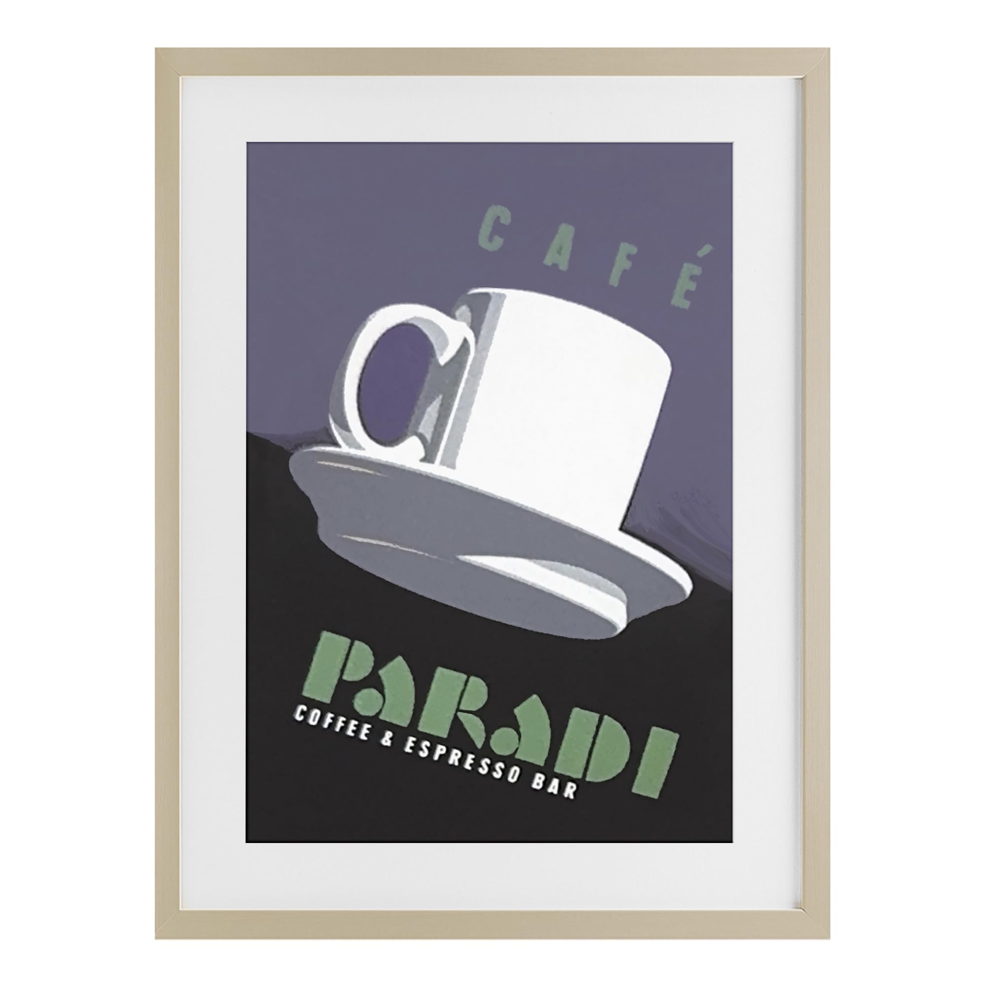 'Paradi Coffee & Espresso'| Framed Print Under Glass