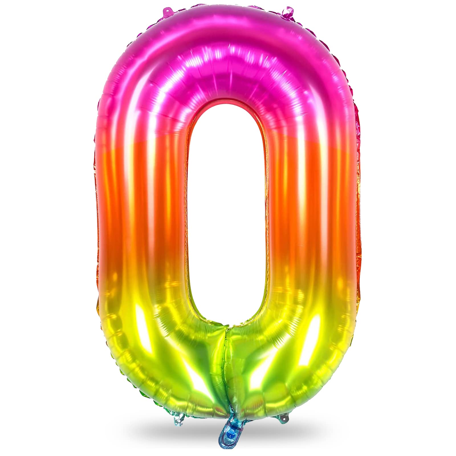 Rainbow Balloon Number 5, 40 Inch Large Self Inflating Foil Number Balloons 0-9, Giant 5 Digital Helium Balloon for 5th Girls Boys Women Carnival Birthday Party Anniversary Celebration Decorations — image 1