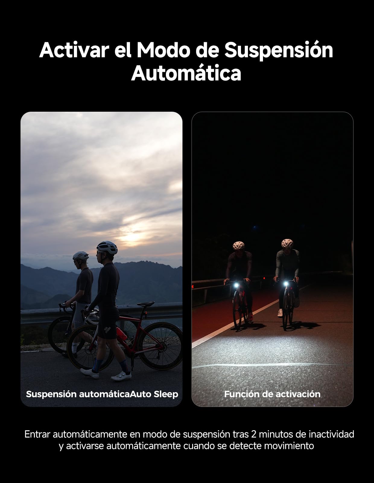 iGPSPORT Luz Bicicleta，500/800/1200/1800 Lúmenes Faro Delantero Brillante para Bicicleta para Ciclismo Nocturno Recargable E Impermeable