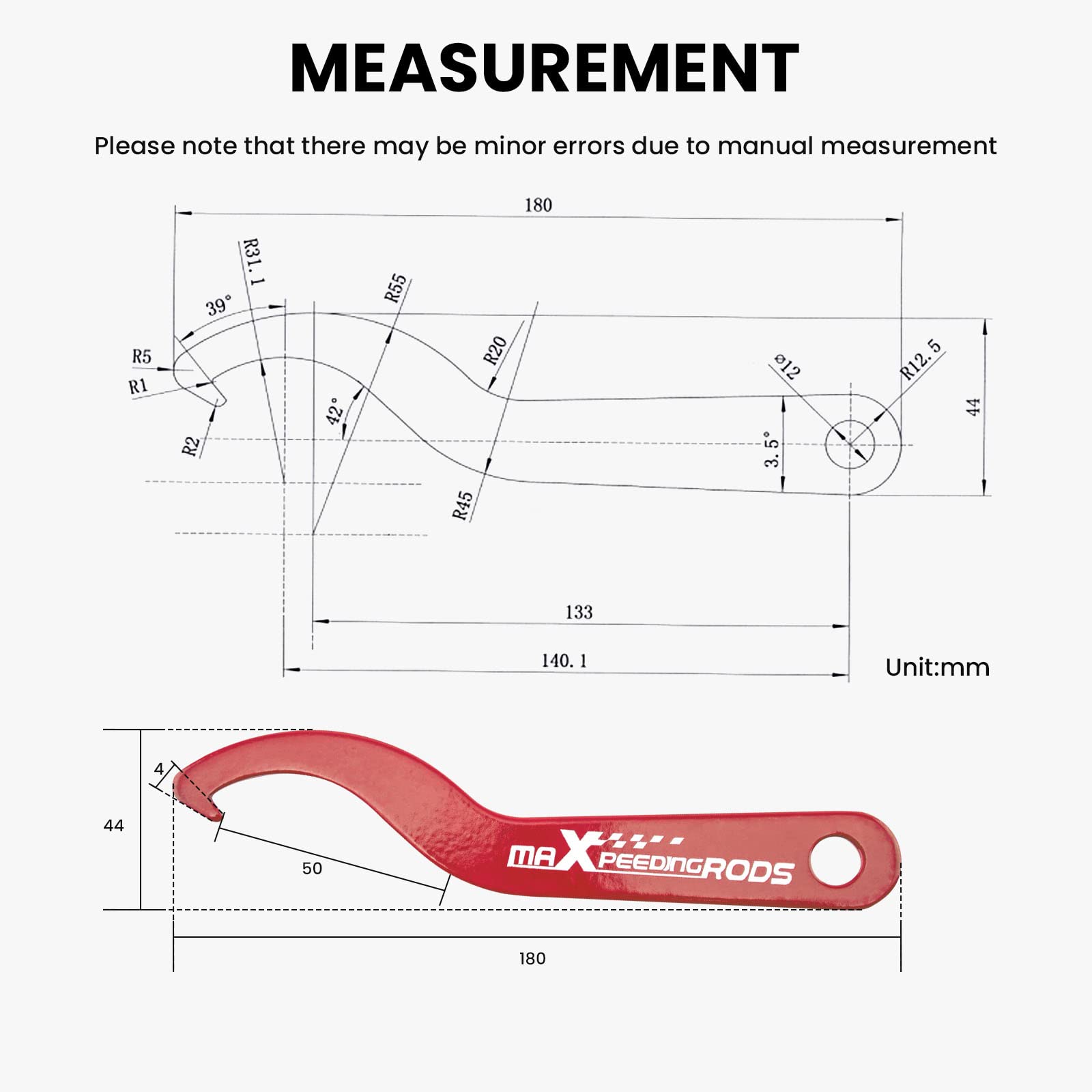 MaXpeedingRods Adjustable Pin Spanner Wrench Set For Suspension