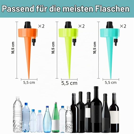 MEISHANG 6PCS Automatische Bewässerung von Pflanzen - Blumen - GartenTopfpflanzenGarten Pflanzen Blumen BewässerungssystemWasserspender für PflanzenEinstellbar Bewässerungssystem