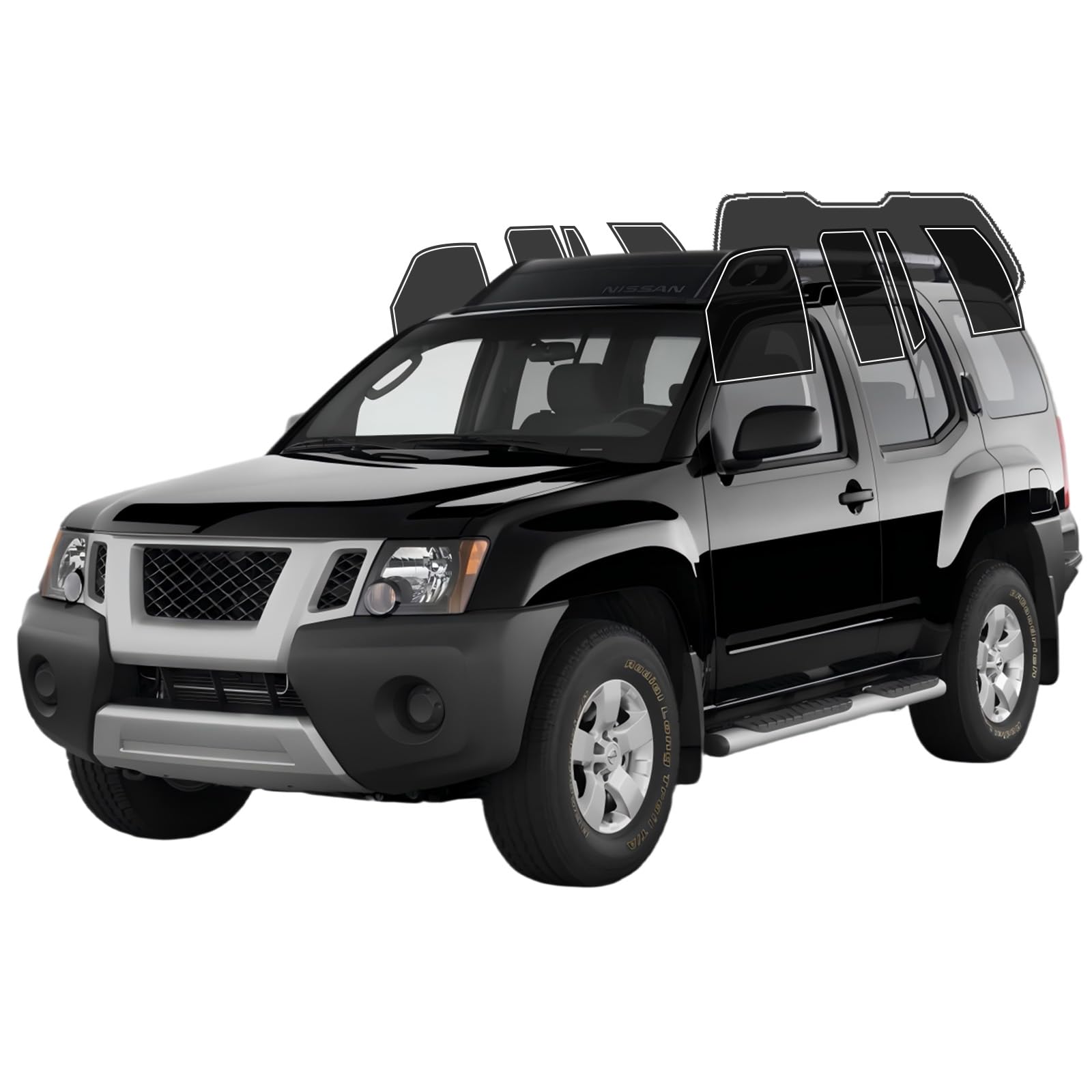 Precut Window Tint Film for Nissan Xterra 2005-2015 All Side+Rear Windshield 35% VLT 2Ply Anti-Shatter, UV Block, Privacy Protection, Easy Install, No