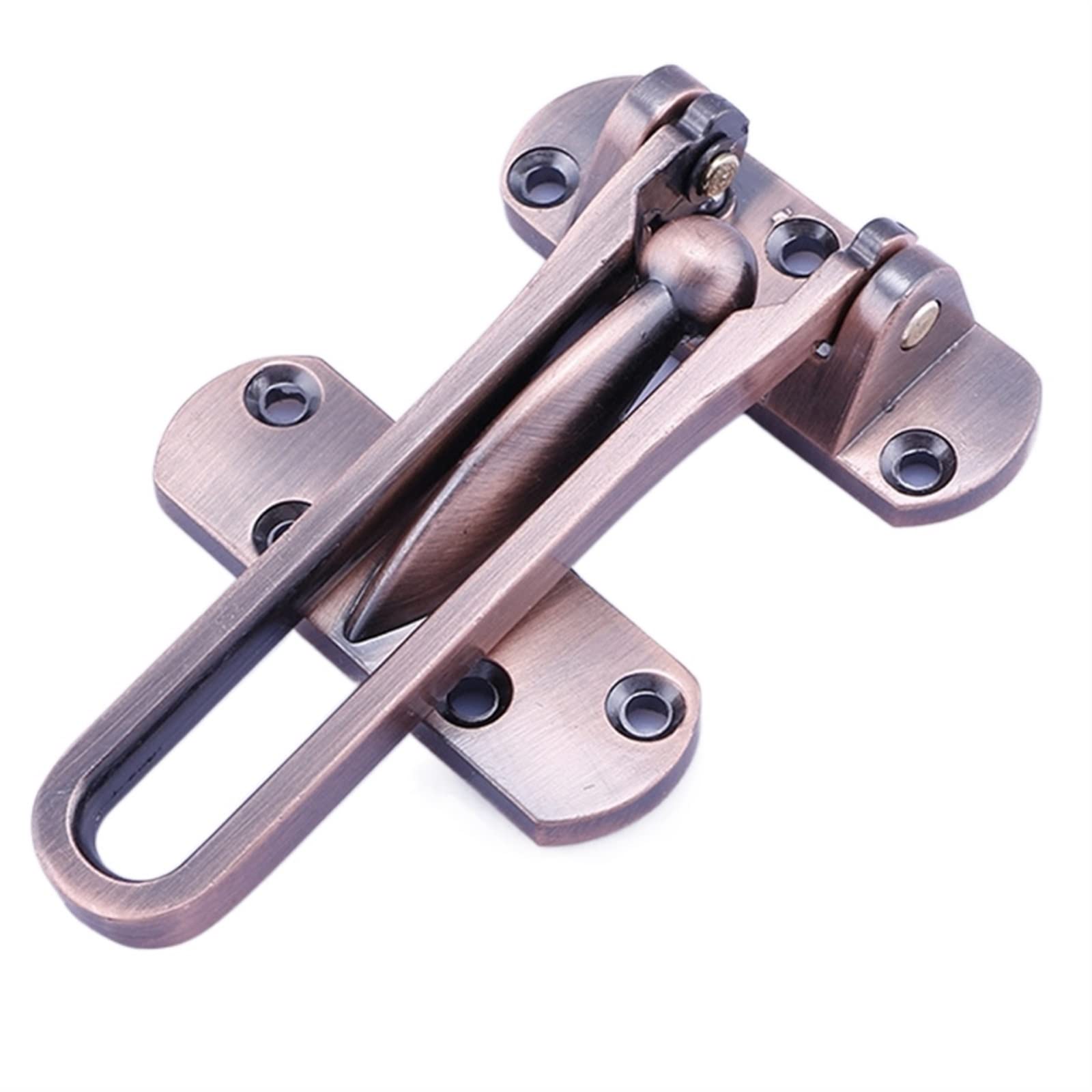 SFJSFIMQ Zinc Alloy Hasp Latch Lock Door Chain Anti-Theft Clasp Convenience Window Cabinet Locks for Home Hotel Security(Silver)