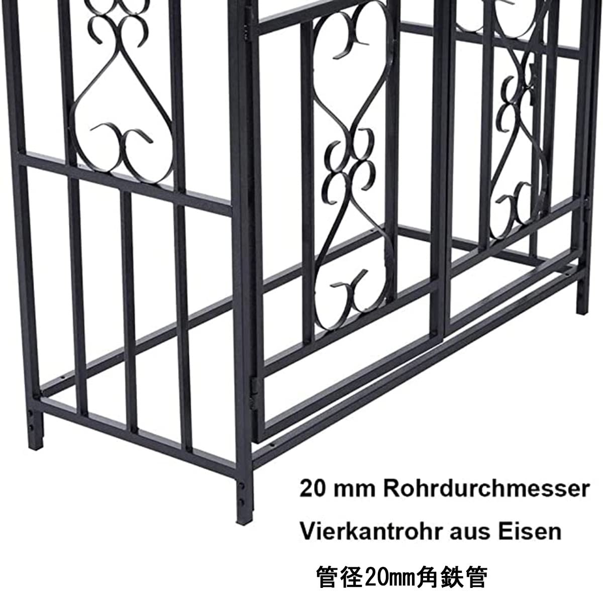 Arche De Jardin Avec Portillon En Fer - Tonnelle Solide Pour Rosiers Et Plantes Grimpantes - Résiste Aux Intempéries (Couleur : Blanc)