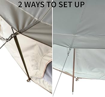 Amazon | DANCHEL OUTDOOR ショートガイポール キャンバス ベルテント