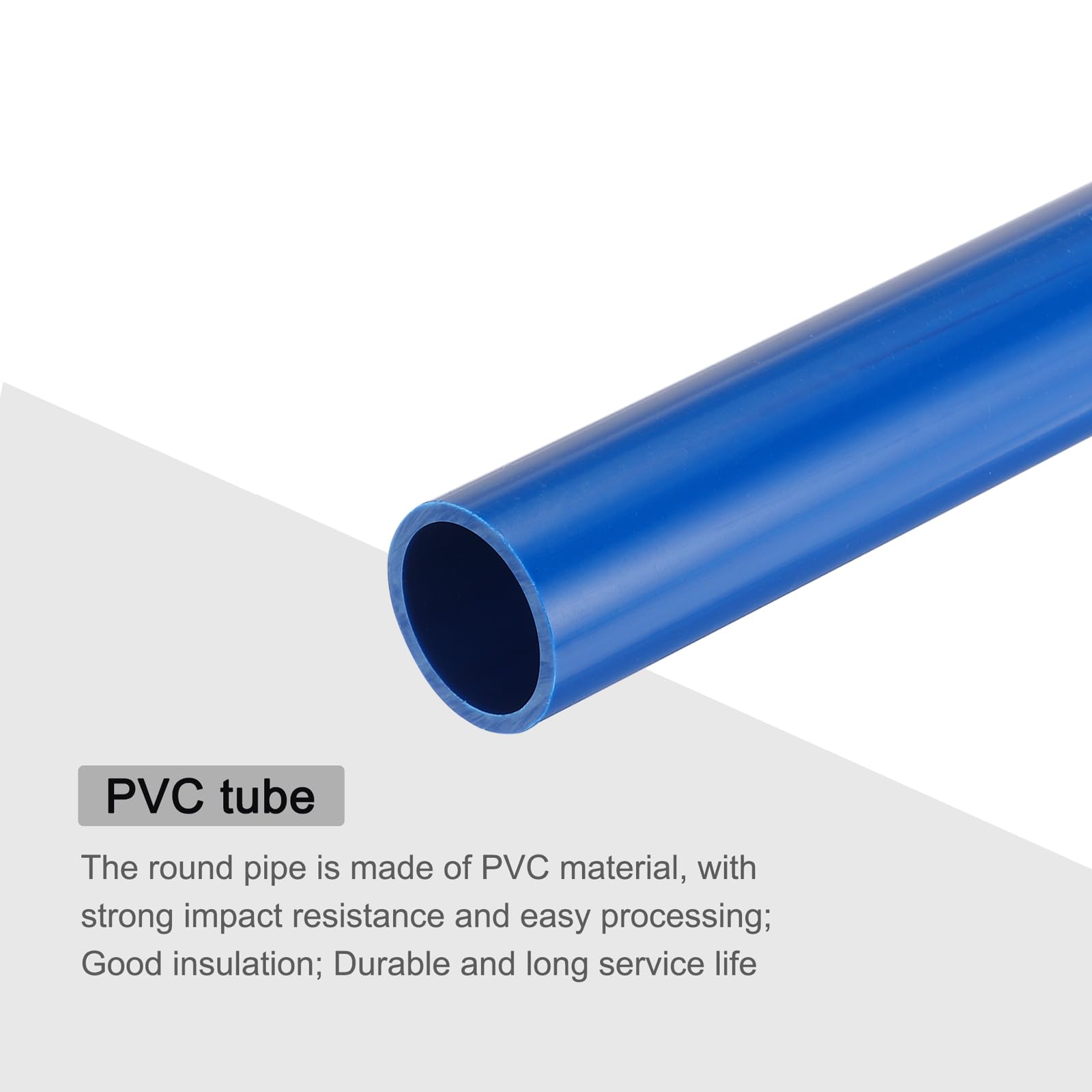 QUARKZMAN 1 Pollice Tubo Rigido, Ttubo Trasparente PVC 21mm ID 25mm OD 650mm Blu ad Alto Impatto per Tubo Acqua Artigianato Guaina Cavi