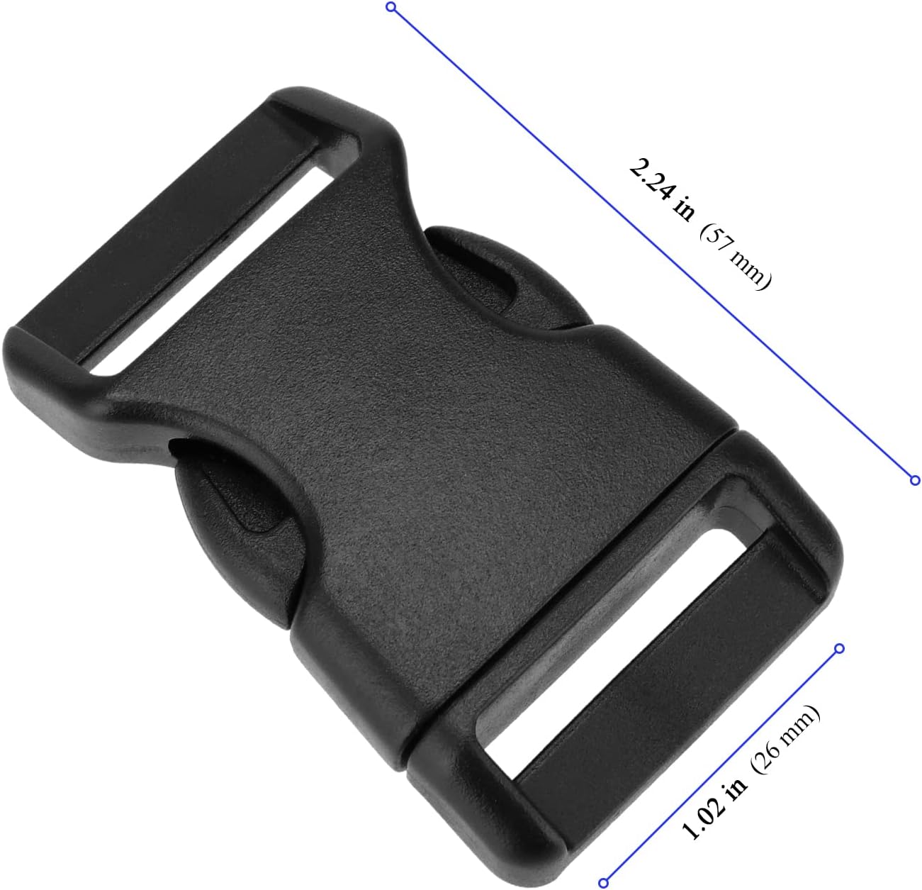 KEILEOHO 50 Pack 1 Inch Plastic Buckle Clips, Paracord Bracelets Buckles, Plastic Side Release Buckles, Quick Release Parachute Buckle for Backpacks, Straps, Belts, Collars - Image 2