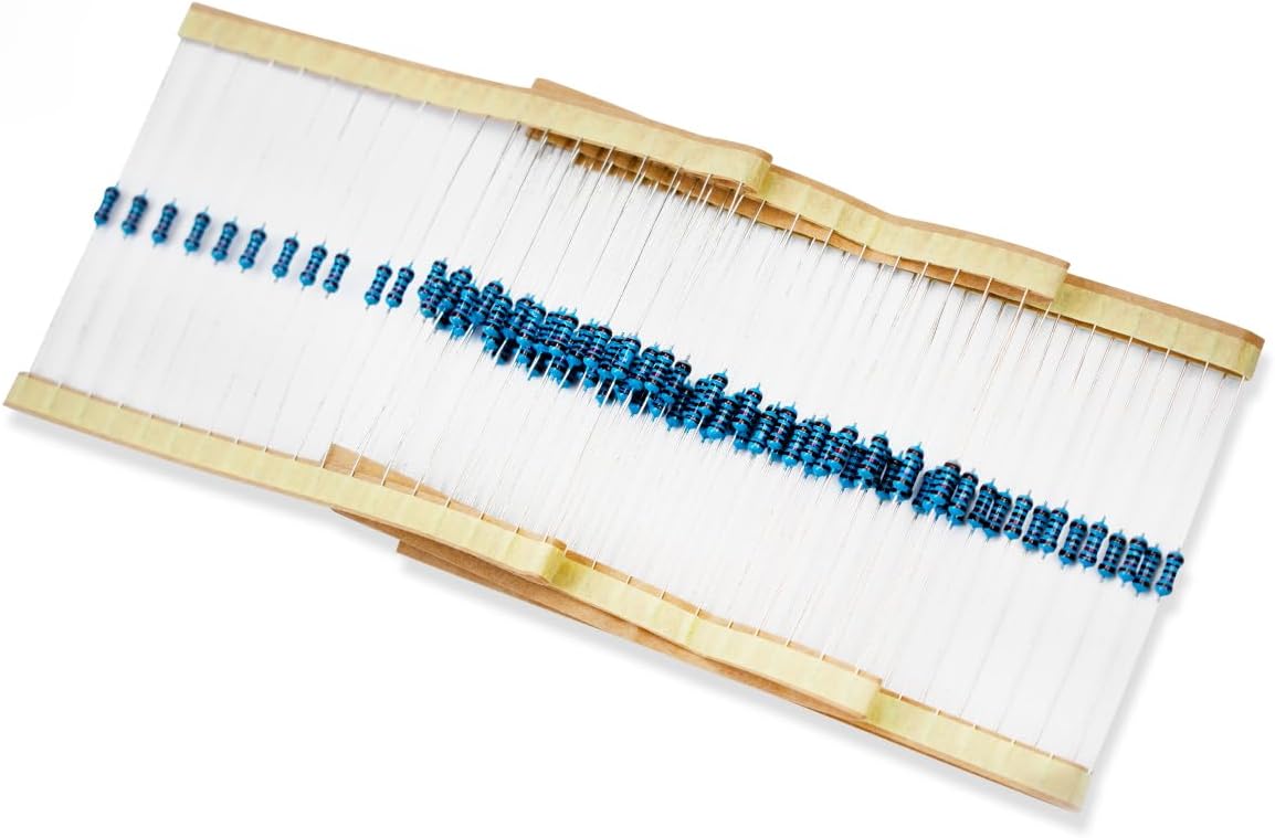 100 Pcs 1/4W 1% Tolerance 10KΩ Metal Film Resistor Resistance for DIY Project and Experiments
