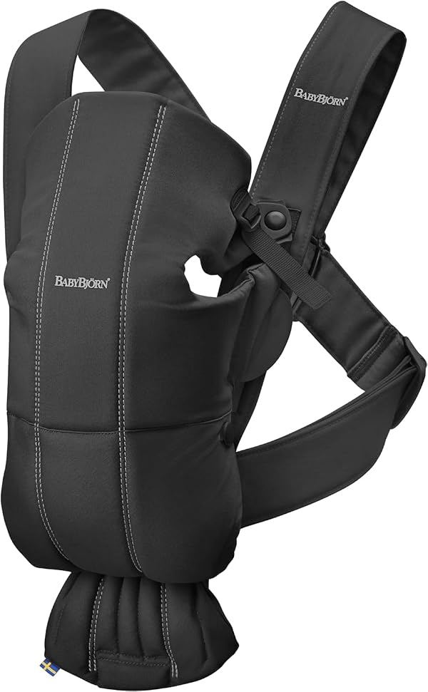 BABYBJÖRN Baby Carrier Mini, Cotton, Black by BabyBjörn - Used condition - US$76.74