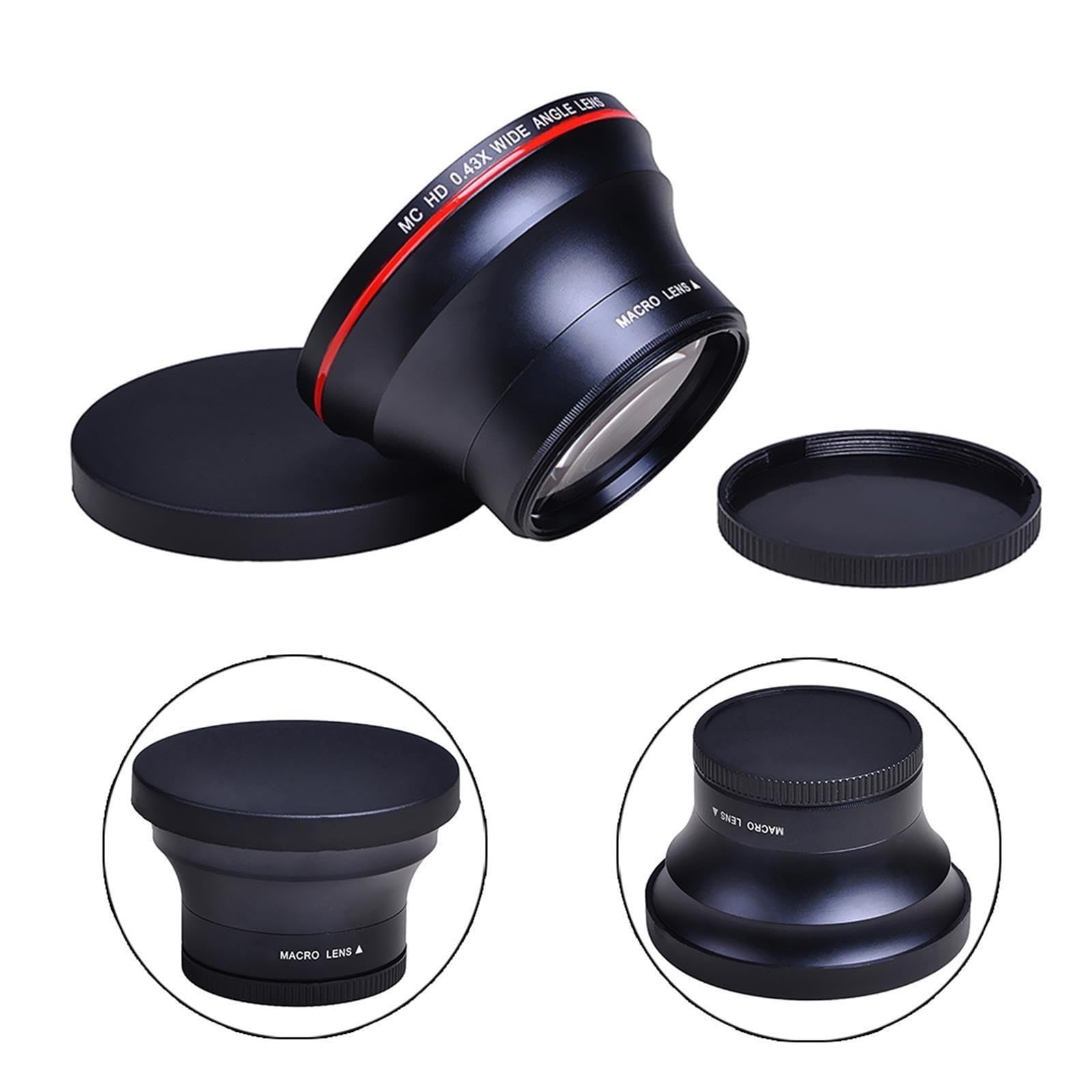 Obiettivo grandangolare HD 52MM 0.43x, compatibile con Nikon, D7100 D7000