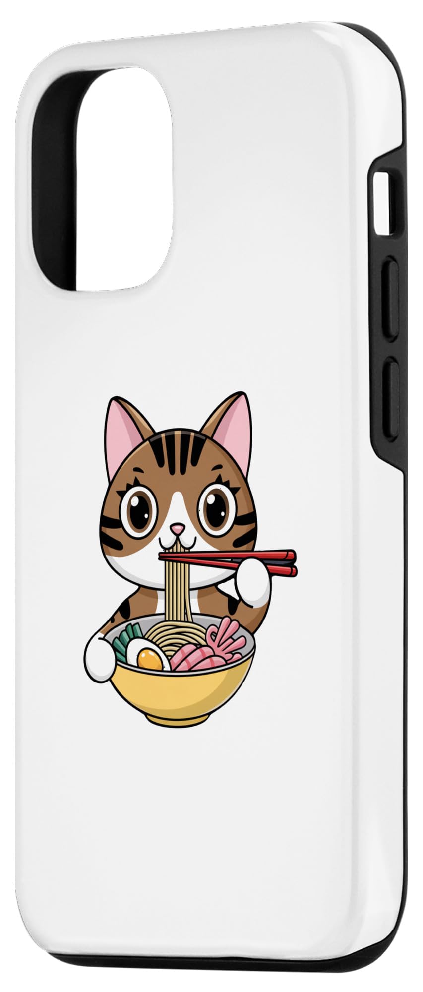 iPhone 13 Pro Funny Cat Eating Ramen Vintage Japanese Joke Women Men Case - Image 2