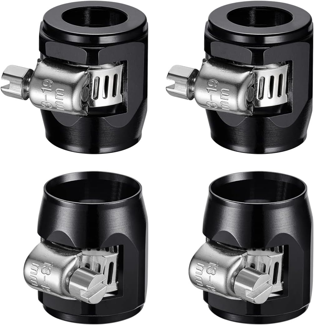 6an Straight Fitting AN6 6AN Hose Finishers - 10PCS Black, For Fuel, Oil, Gas Lines, HEX-6 Clamps An Fitting - Foto 10