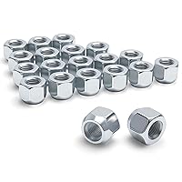 Vista 9 de dynofit Tuercas de llanta de 1/2 pulgada a 20 compatibles con Ford Ranger Mustang Jeep Grand Cherokee Wrangler, 20 tuercas cromadas de 1/2 x 20