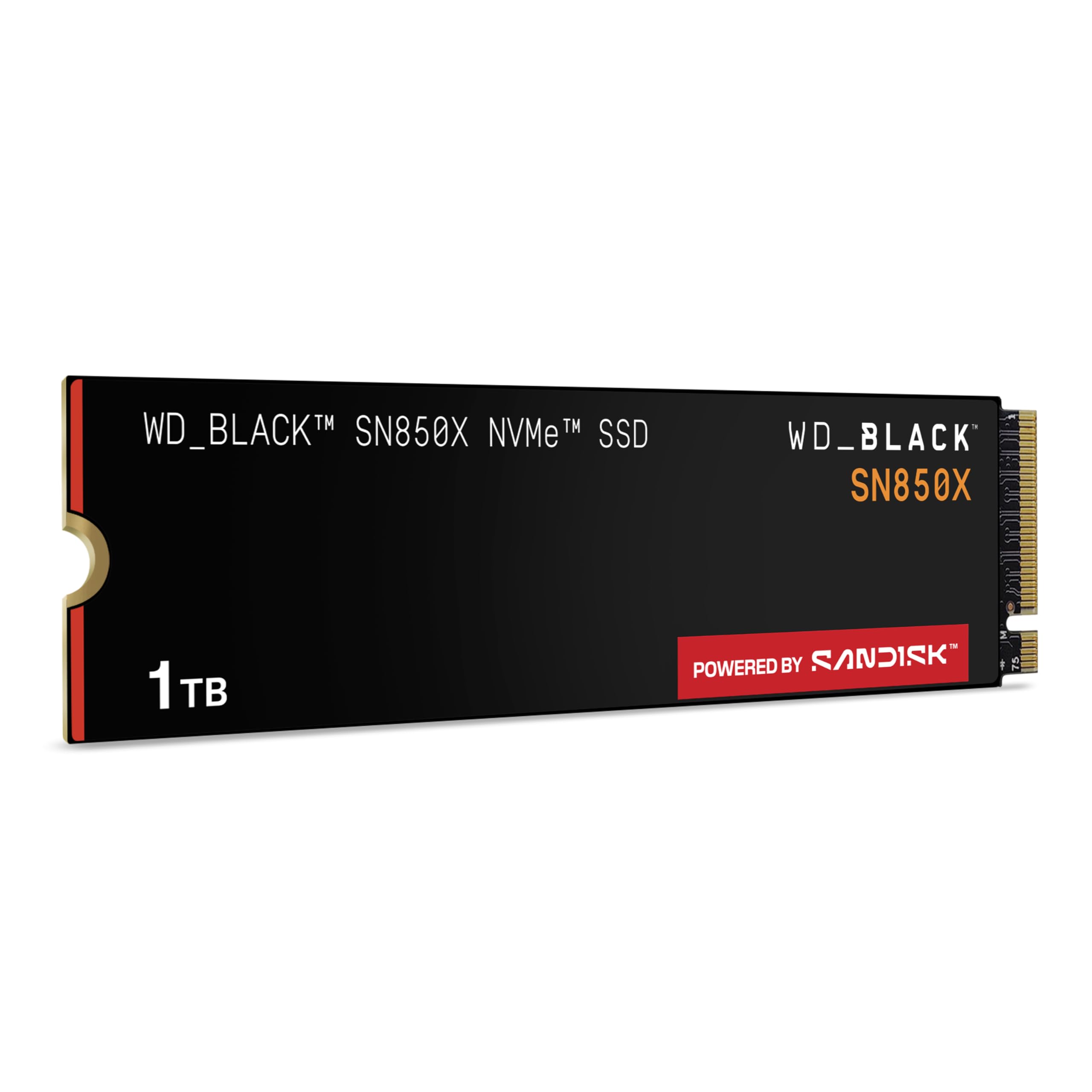 WD_BLACK SN850X NVMe SSD 1 TB interne SSD (Gaming Speicher, PCIe Gen4-Technologie, Lesen 7.300 MB/s, Schreiben 6.300 MB/s) Schwarz