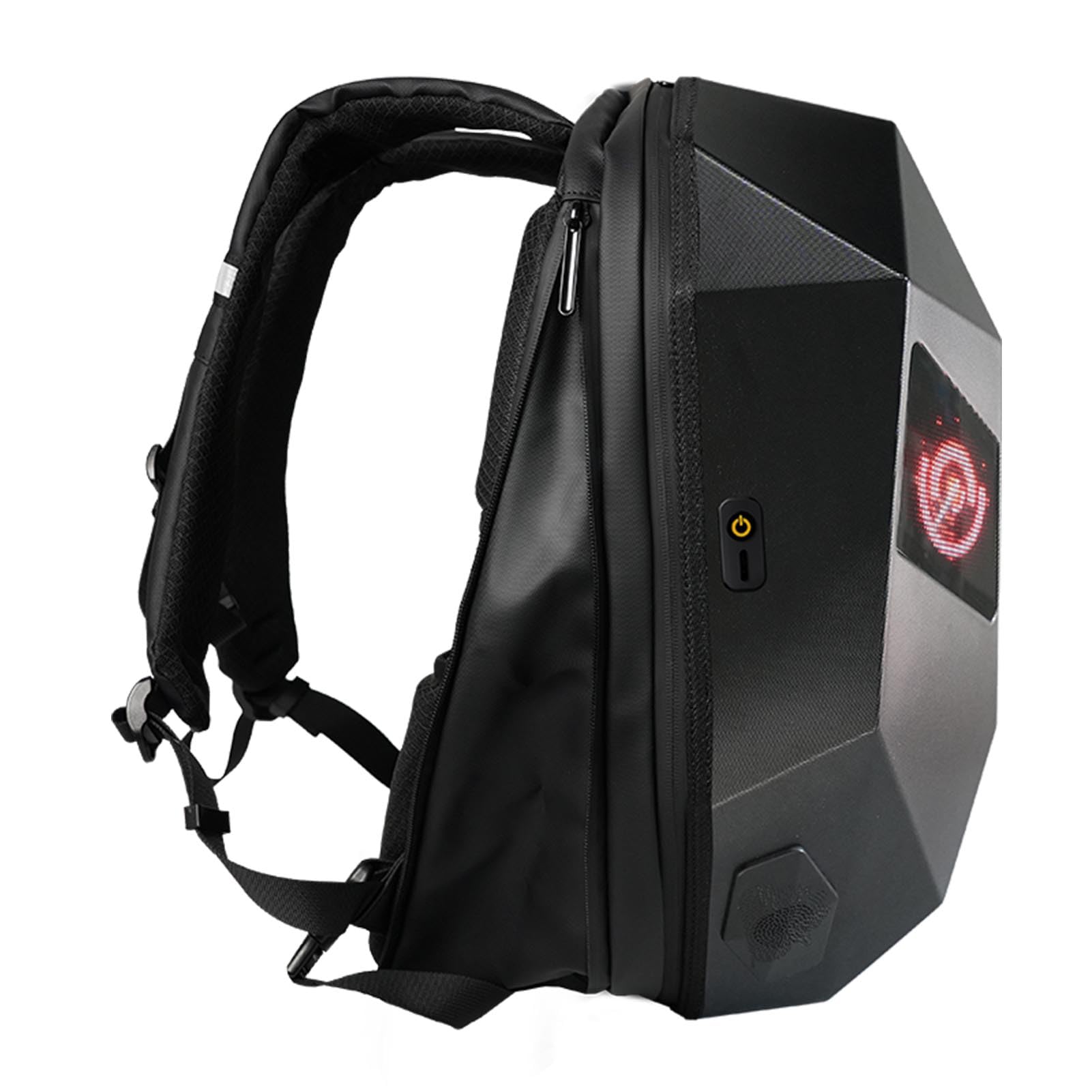 AUNMAS Mochila LED con Pantalla Programable, Diseño de Ojos Brillantes LED Impermeable de Gran Capacidad para Ciclistas y Ciclistas