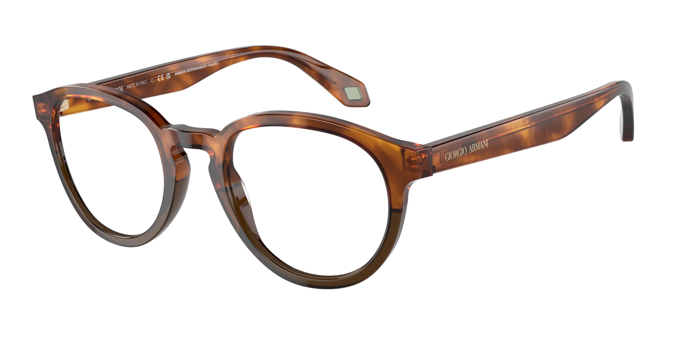 Eyeglasses Giorgio Armani AR 7248 5988 Havana Red Opale Olive Green