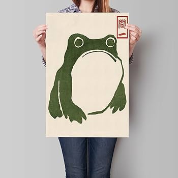 Amazon.com: xbsifyiooa Cute Japanese Frog Canvas Wall Art 3pcs