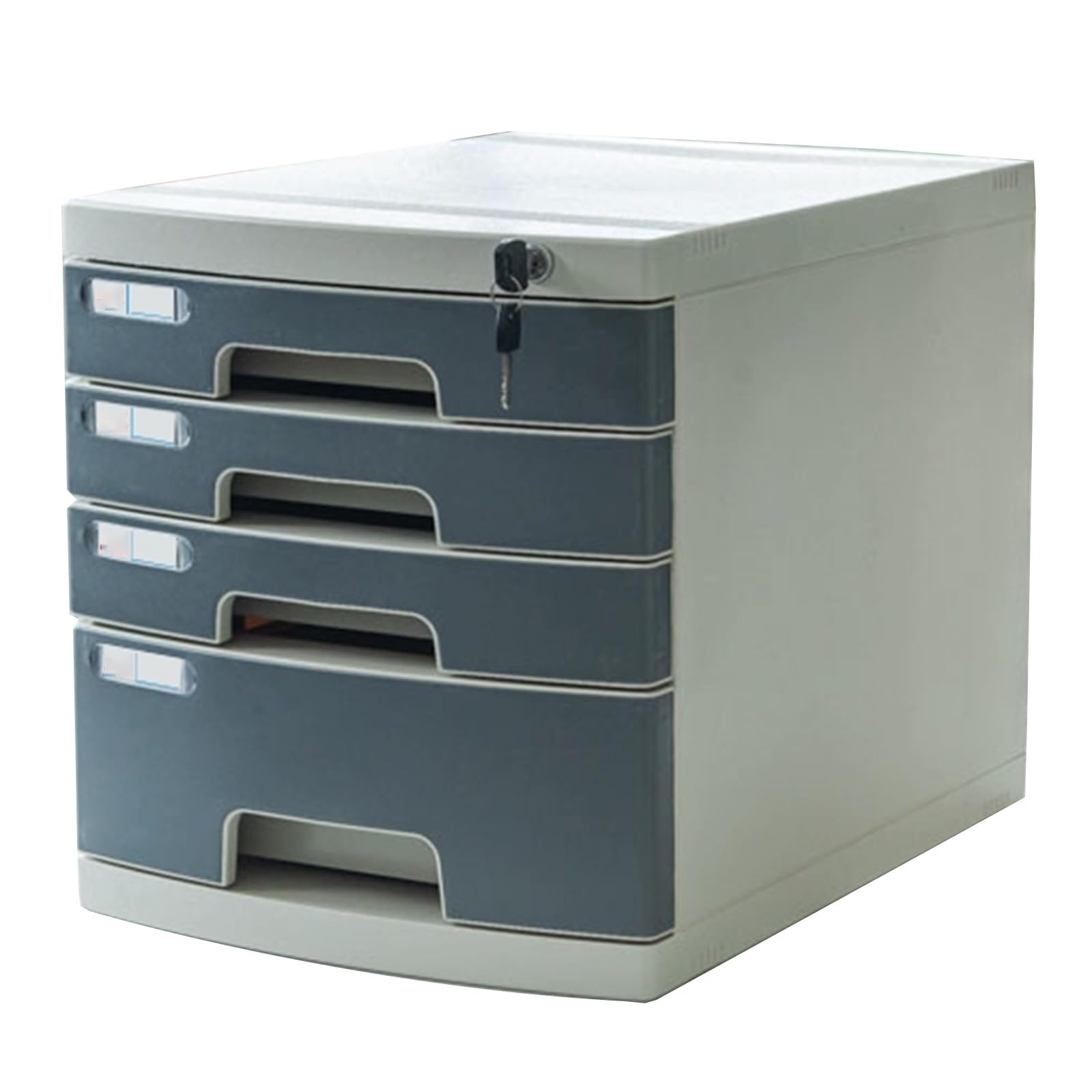 SaryEdge Locking Desktop File Cabinet – 12 Layer Multi Functional Plastic for Secure Document Storage Compact,