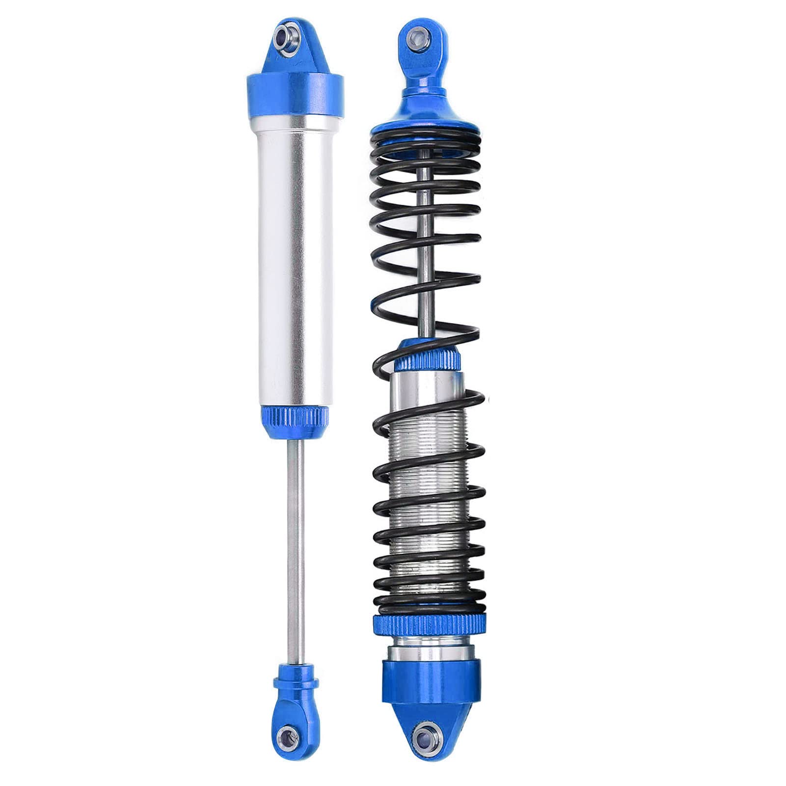 Set di Ammortizzatori RC Durevoli Ammortizzatori Anteriori e Posteriori in Alluminio Leggero per 1/7 UDR 4 Pezzi (Blu Scuro)