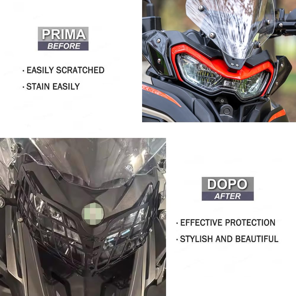 Generico Copertura di protezione per griglia del faro anteriore della moto TRK 502 X TRK502X TRK502 2022 2021 2020 2018 2019 2023