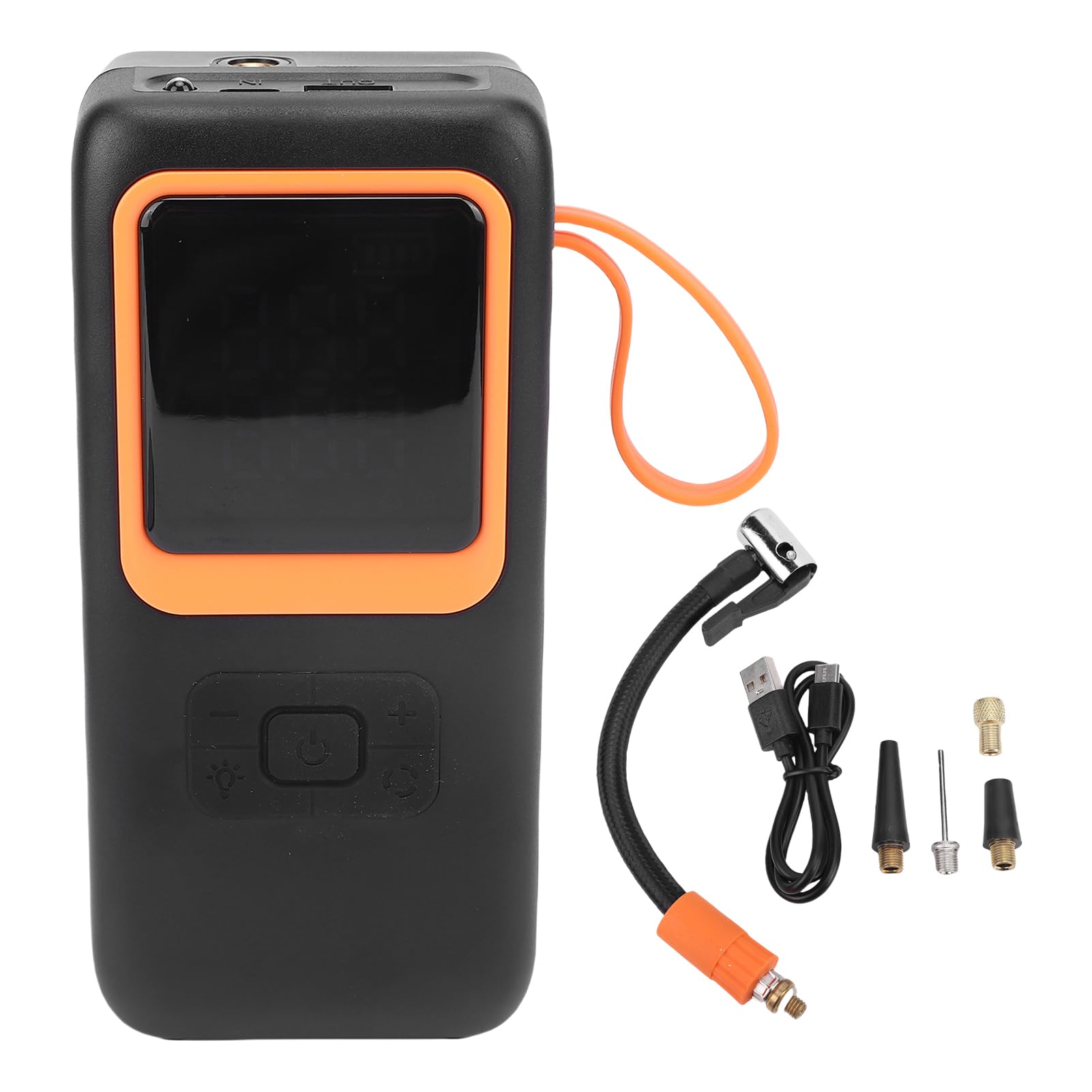Bomba de Aire Portátil, Inflador de Neumáticos Eléctrico Inalámbrico con Iluminación de Emergencia y Salida de Carga Rápida, para Equipo Deportivo de Pelota, Motocicleta, Coche