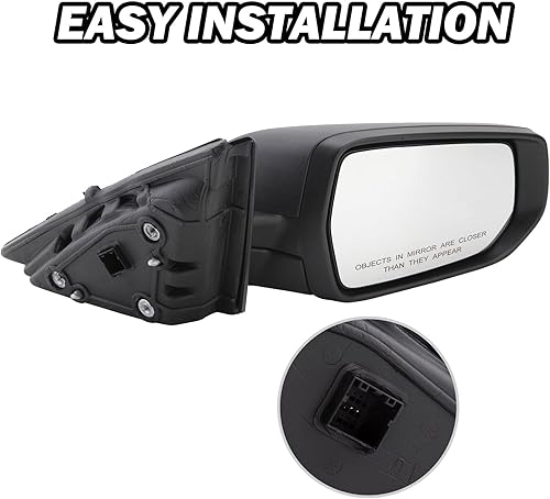 Miniatura 4 de Espejo retrovisor lateral del pasajero compatible con Chevy Malibu 2016 2017 2018 2019 2020 2021 2022 Espejos no calentados sin luz de señal,